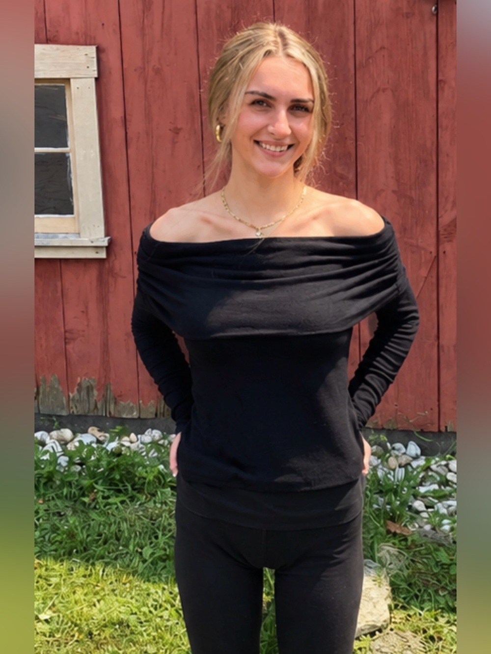 Project Social T Women’s Off-Shoulder Black Sweater